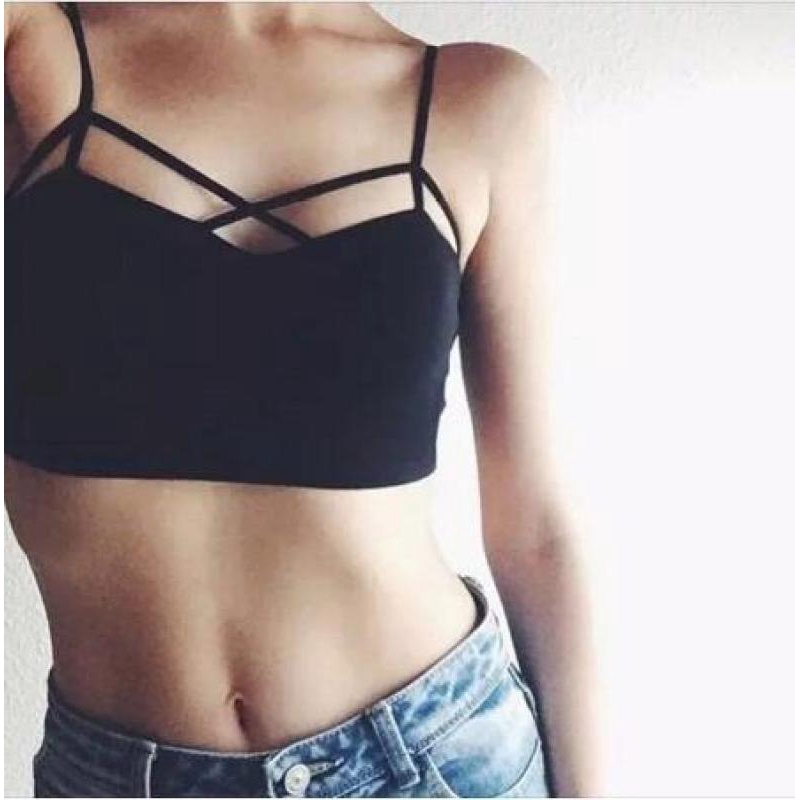 cropped camisole bra