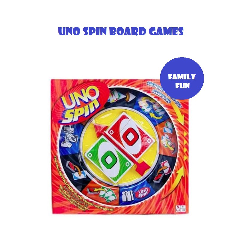 Ready Stock Uno Spin Family Fun Card Board Game Shopee Malaysia