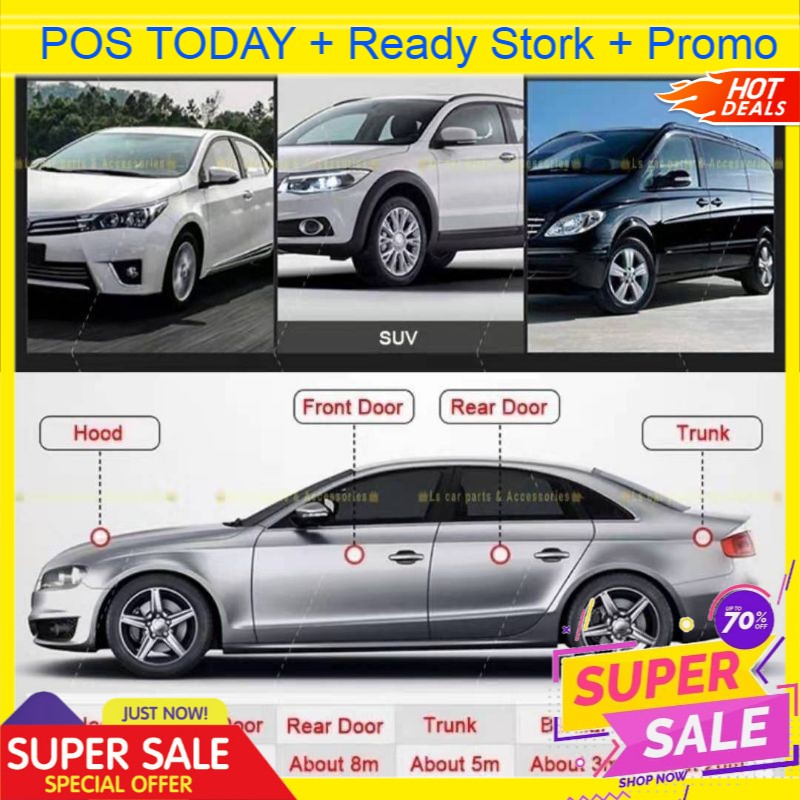 4 Door Strip Silent Car Scheme Kereta Pintu Getah Sound Proof Bunyi Sound horn Insulation Rubber B shape Trim Typ