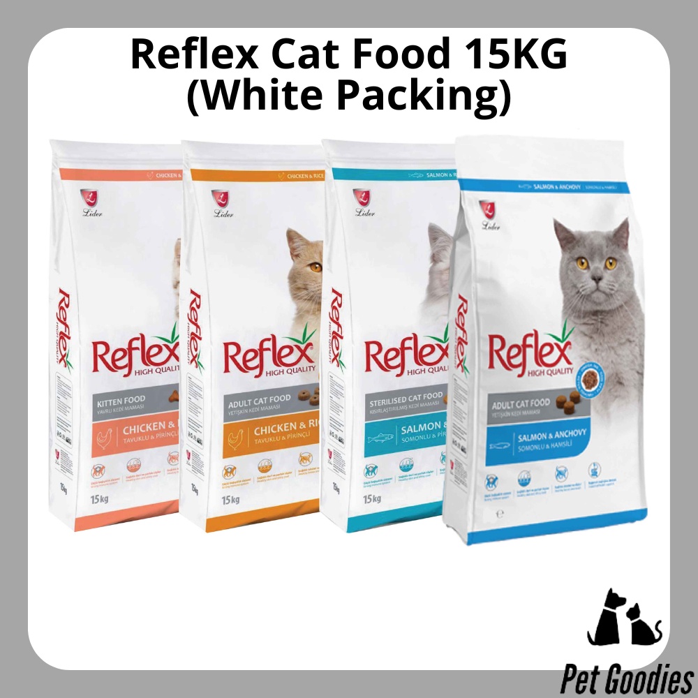 [Free Gift x2] Reflex High Quality Cat Food 15KG (White Pack) | Shopee