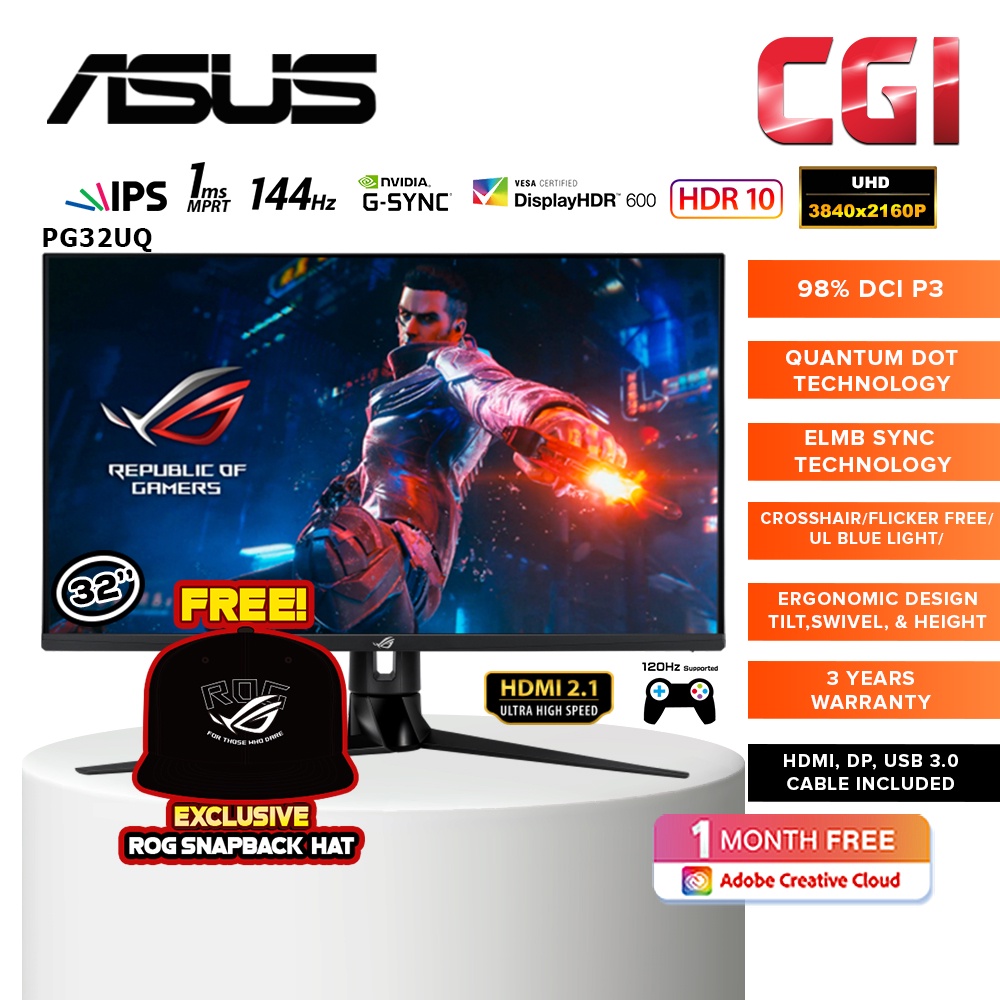 Écran PC - ASUS - ROG PG32UQ - 32 pouces - 4K UHD