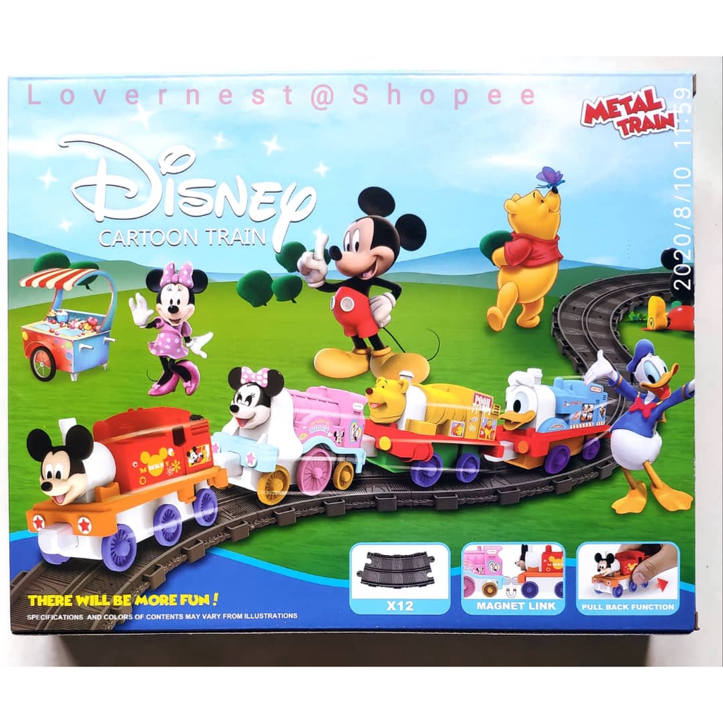 Diecast Metal Pull Back Magnet Link Train Series - Disney Cartoon Toy Train  Box Set Mickey Minnie Donald Duck Pooh Bear | Shopee Malaysia