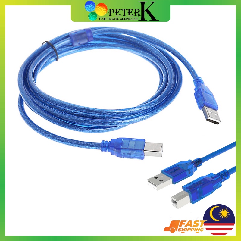 1.5M/3M/5M/10M USB 2.0 Printer Cable Type A Male To Type B Male For ...