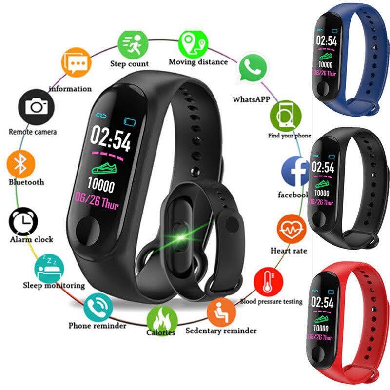 HOT DEAL JAM TANGAN DIGITAL SMART WATCH WATERPROOF BRACELET BAND FOR BLOOD PREASURE, HEART RATE, CALORIE FITNESS