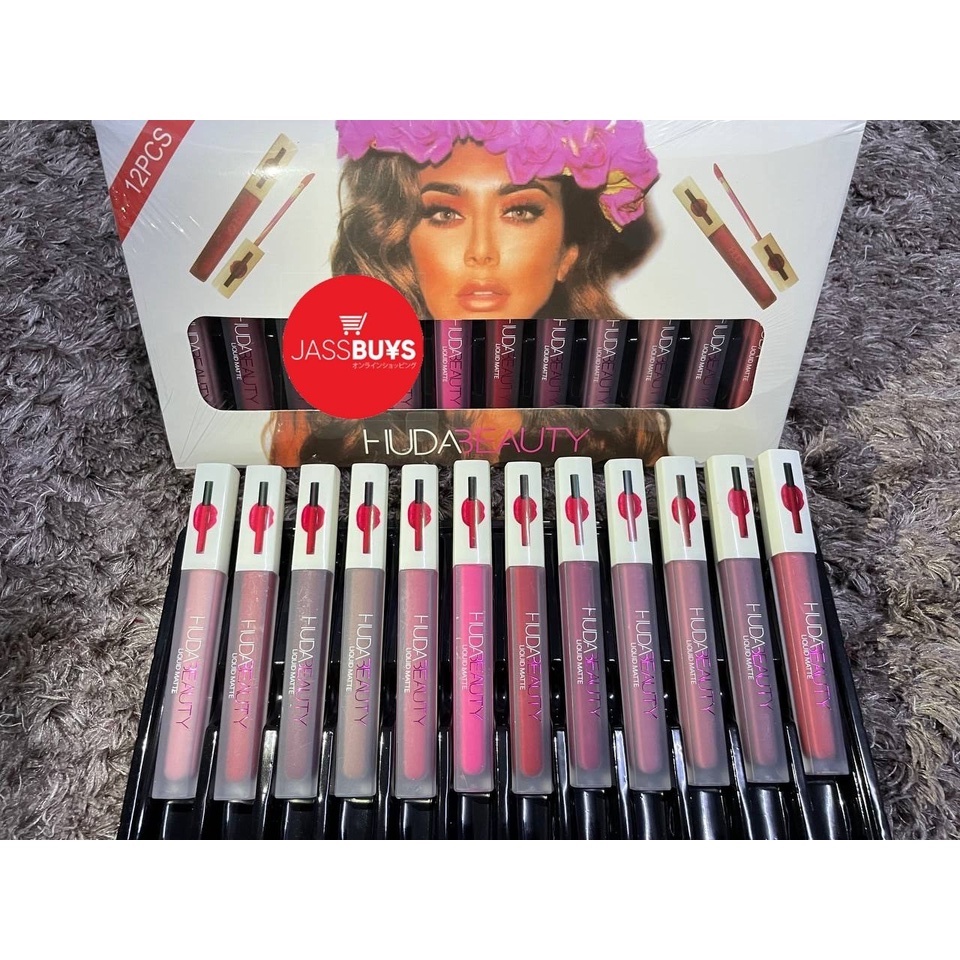 12 PIECES LIQUID MATTE MINIS LIPSTICK WHITE BOX BY HB Shopee Malaysia