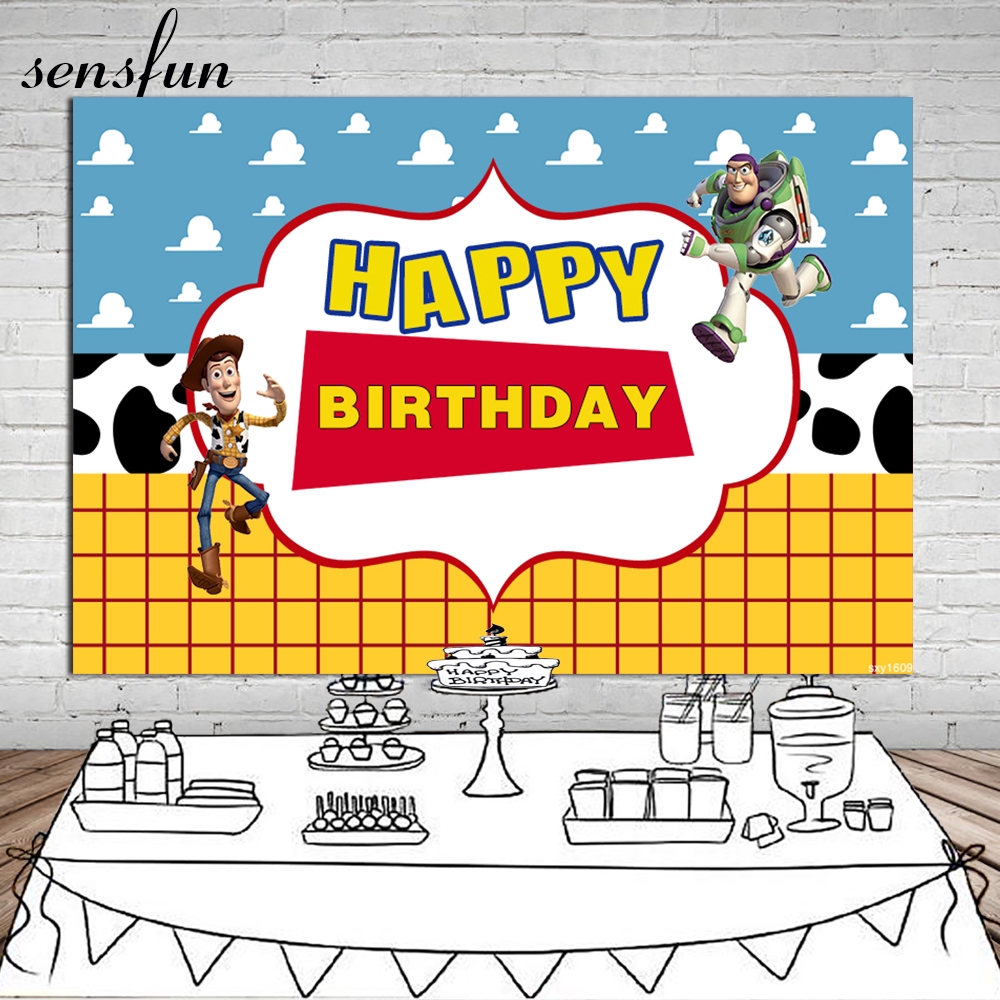 Toy Story Bakcdrop For Baby Shower Birthday Party Woody And Buzz