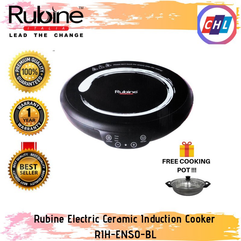 Rubine Electric Ceramic Induction Cooker RIHENSOBL (Free Cooking POT