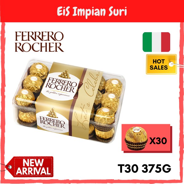 (Ready Stock!!) Ferrero Rocher Chocolate T30 375g Exp. April 2022 (30