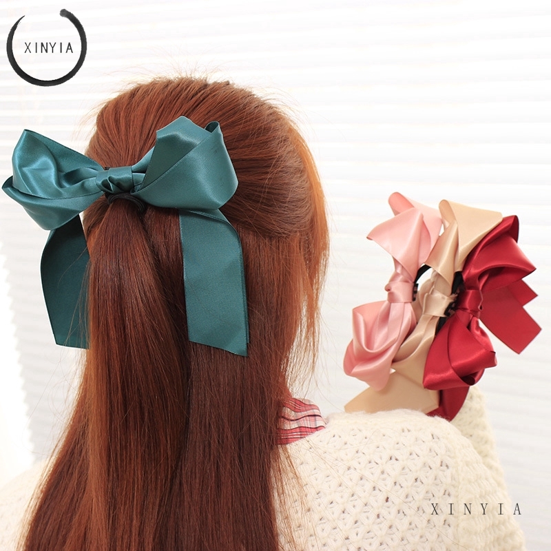 Korean Hair Accessories Hair Band Sweet Large Ribbon Bow Hair Ring