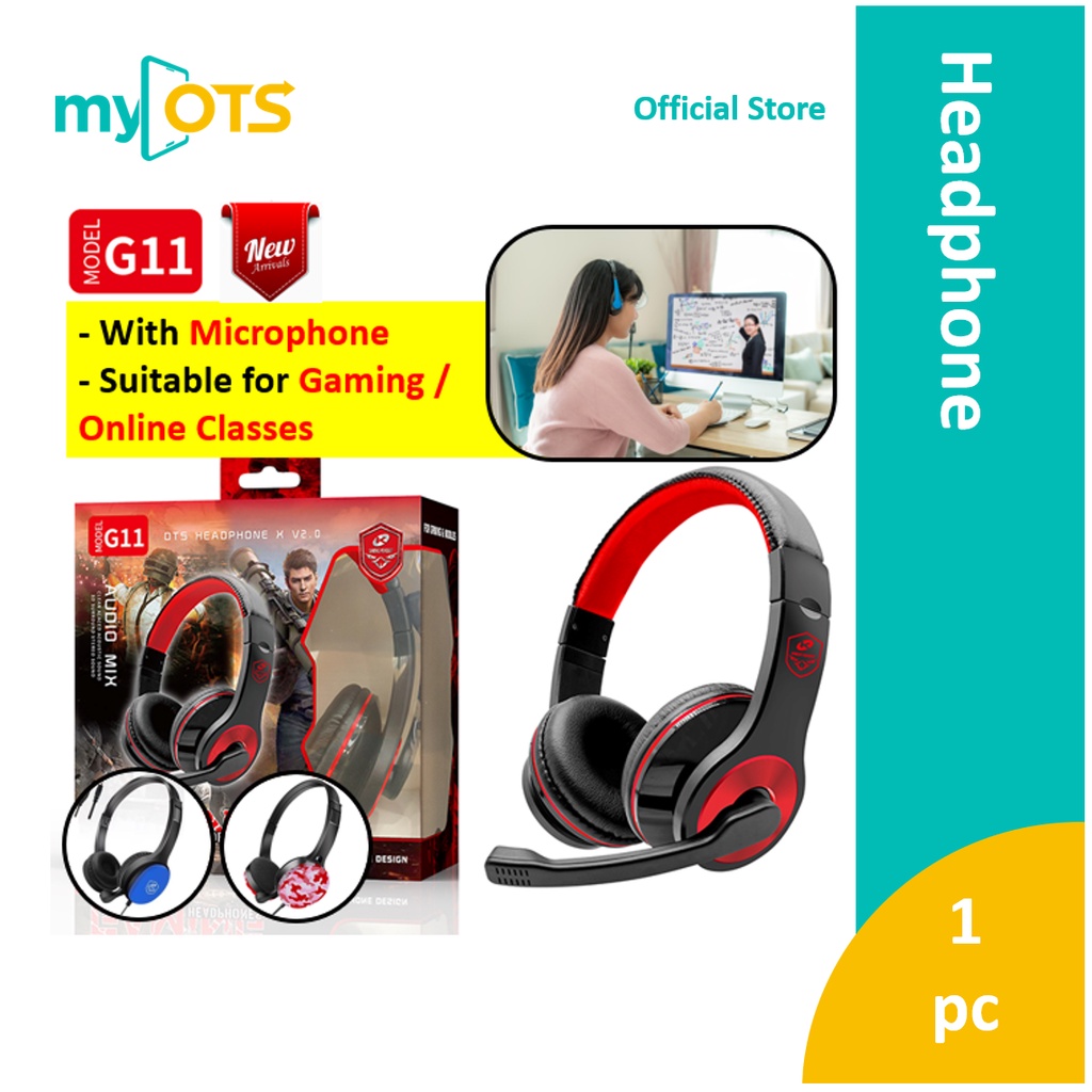 Headphones For Gaming / Online Classes Wired Stereo Headset with Mic