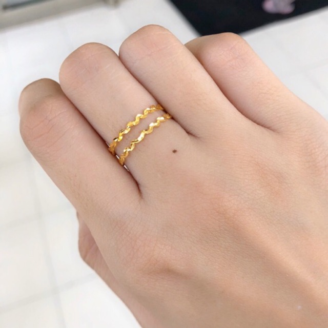 Murah Cincin Emas 916 Zig Zag Gold Ring Budget Shopee Malaysia