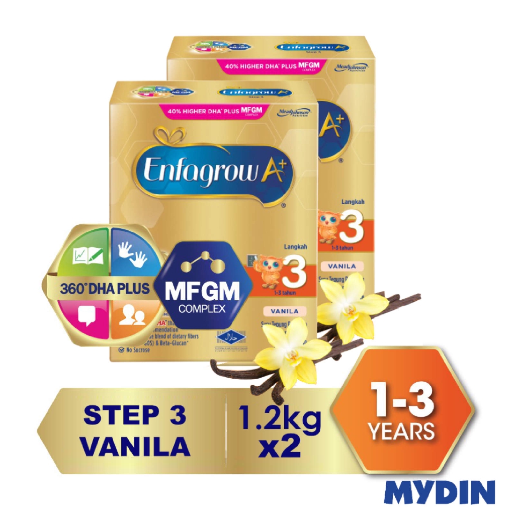 Enfagrow A+ Step 3 - Vanilla (1.2kg x 2)