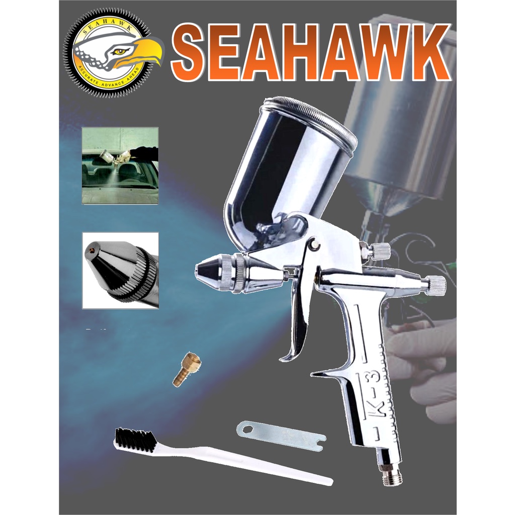 Seahawk K3 125 / F75S 850ML Nozzle Spray Gun Sprayer Air Brush Paint