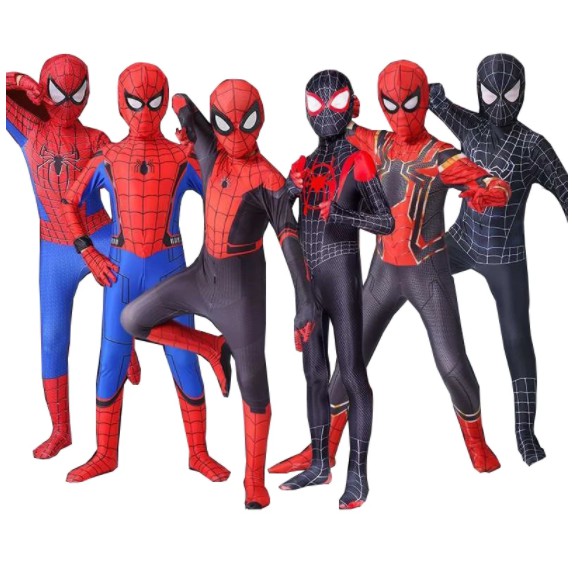 Baju spiderman Iron Superhero Spiderman Costume Suit Kids Adult ...