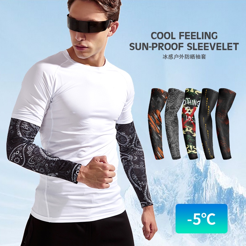 Buy Zrce Handsock Men Arm Sleeve Motor Basikal Rider Arm Sock Hand Sleeve Lelaki Tattoo Cycling Anti Uv Protection Basketball Fishing Outdoor Sports Ice Silk Keep Cool Football Boy 2 Pcs Ready