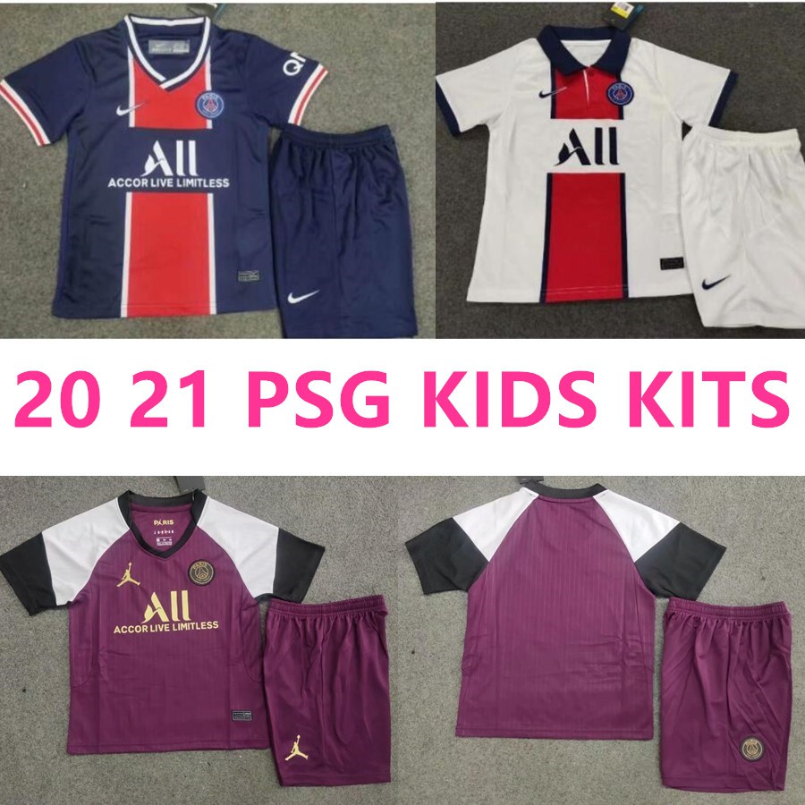 Top Quality 20 21 Psg Paris Soccer Jersey Mbappe Icardi Neymar Jr 2020 2021 Jordan Football Shirt Kids Kits Shopee Malaysia