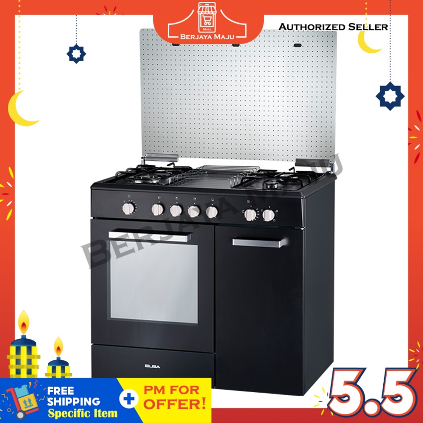 Elba 4 Burner 70L Free Standing Gas Cooker With Oven EGC C9704G BK Shopee Malaysia