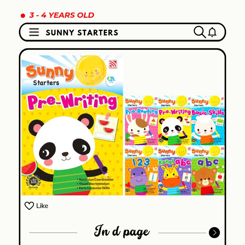 [ Buku Latihan Nursery 3 - 4 years old ] - Sunny Starter | Shopee Malaysia