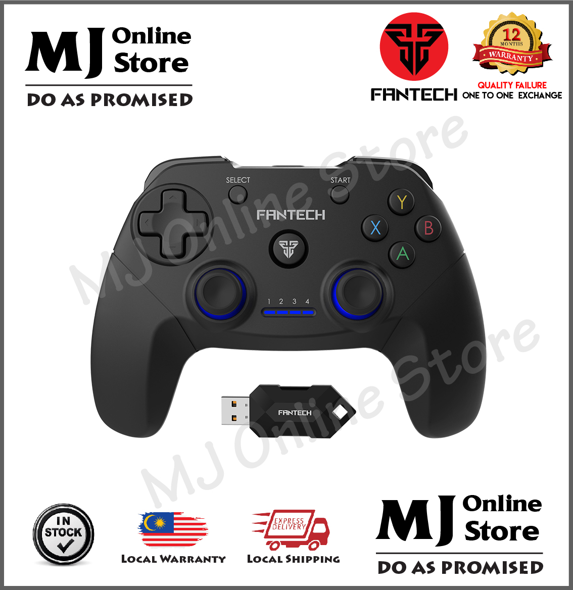 Fantech Wgp12 Revolver Wireless 2.4ghz Gaming Controller 