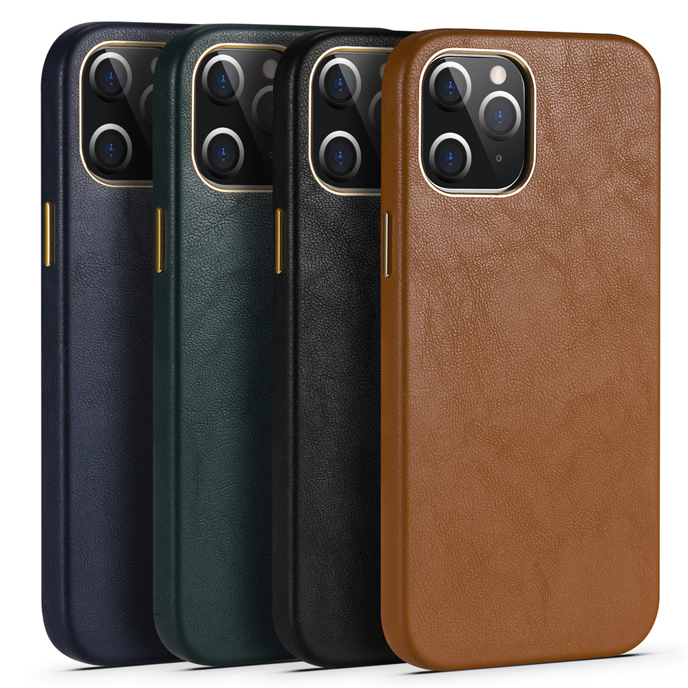 Fashion Business Luxury Genuine Leather Case For iPhone 12 11 Pro Max