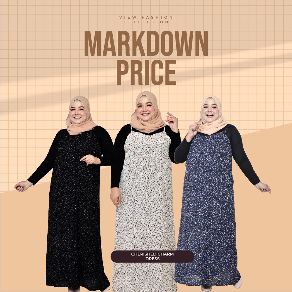 [VIEW] XL-3XL MUSLIMAH PLUS SIZE DRESS PLUS SIZE MUSLIMAH Cherished Charm Dress Dua helai 6762