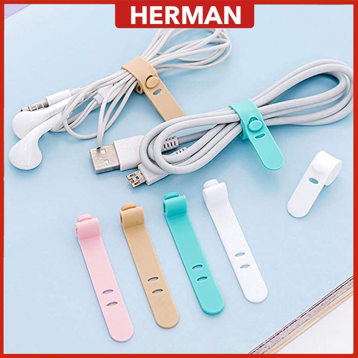 (1PCS)Silicone Cable Winder Cable Tie Wire Winder Cord Organizer USB Earphone Data Line Mouse Keyboard Cable Cord Holder