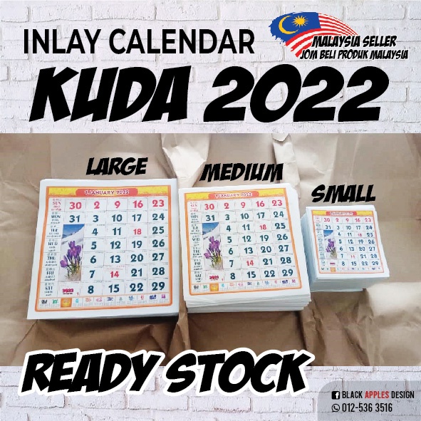 Inlay Calendar 22 Racing Horse Shopee Malaysia