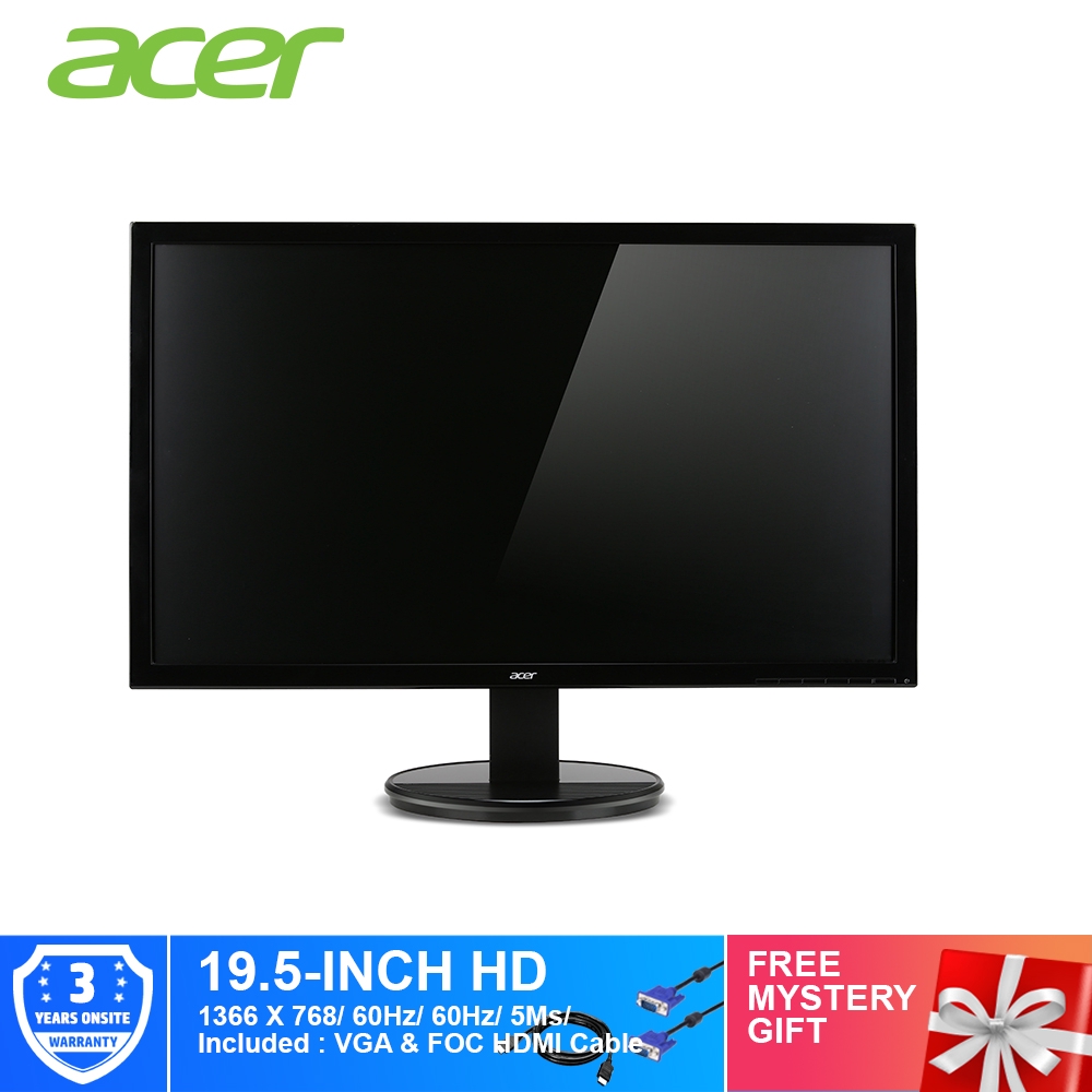 Acer 19.5-Inch K202HQL Abi Monitor HD 60Hz 5Ms UM.IX2SM.A03+Free