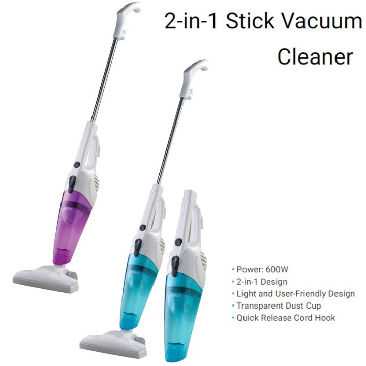 2 IN 1 Upright Pusher Handheld Vacuum Cleaner Dust Collector Suction For House & Outdoor / Penyedut Habuk Vakum