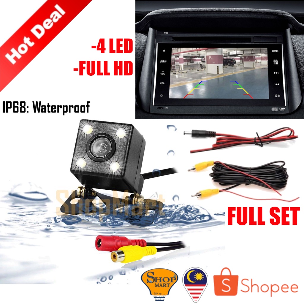 Car Reverse Camera Full HD 4 Led Reverse Camera Rear View Parking