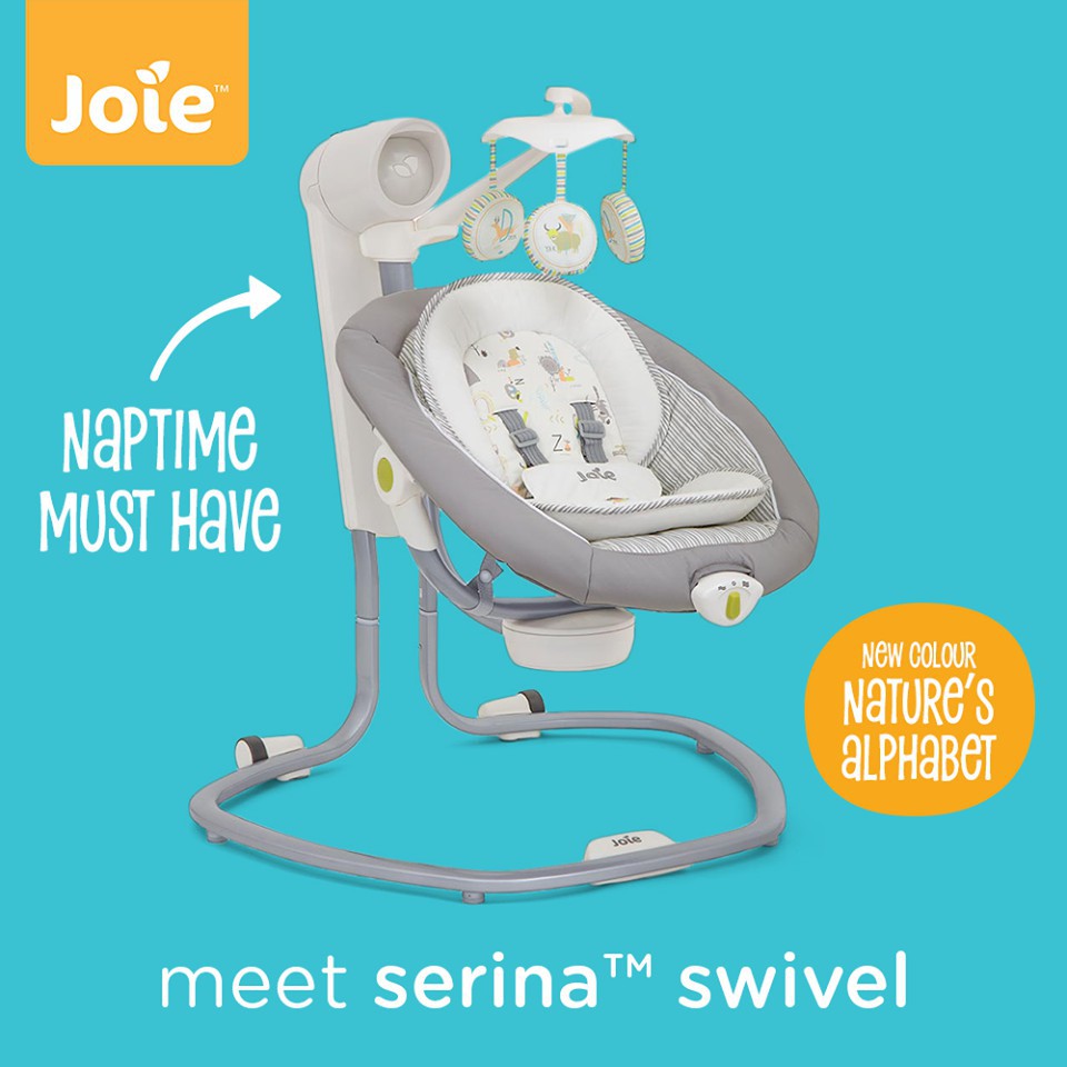 joie serina swivel natures alphabet seat