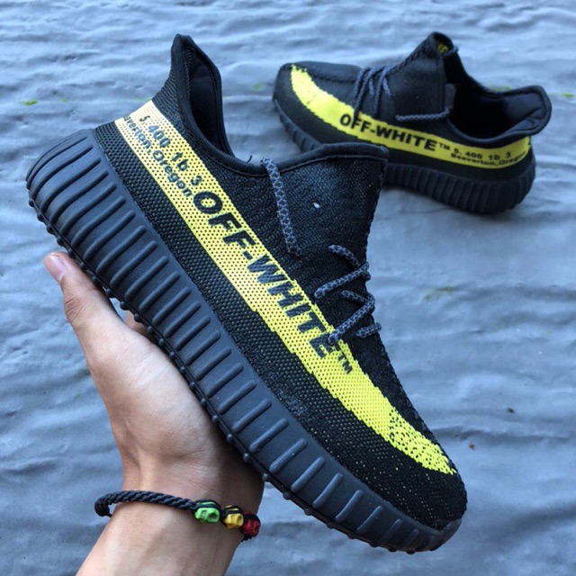 yellow and black yeezys