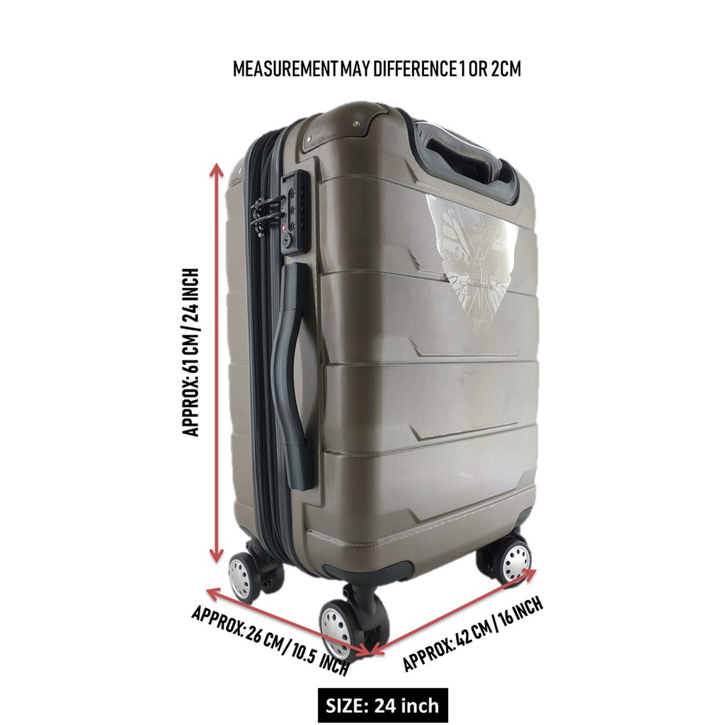 24 inch luggage size in cm