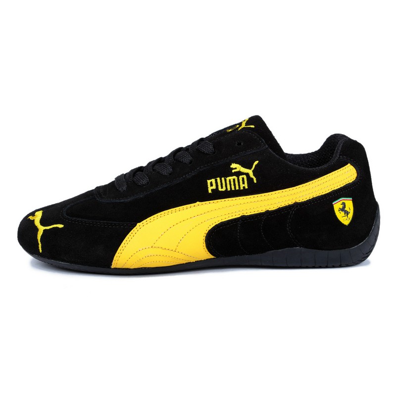 puma fur shoes yellow
