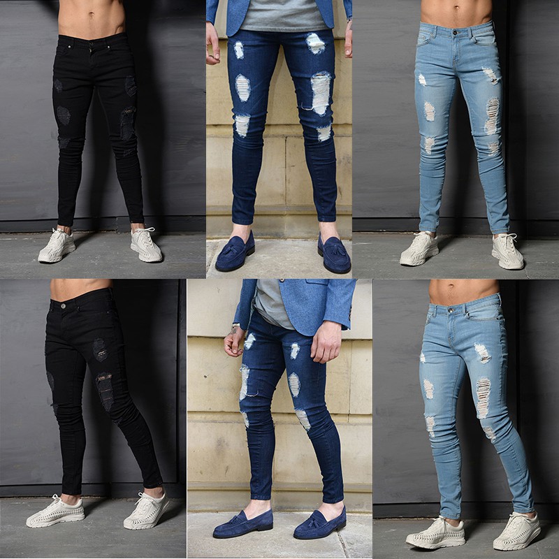 hole skinny jeans