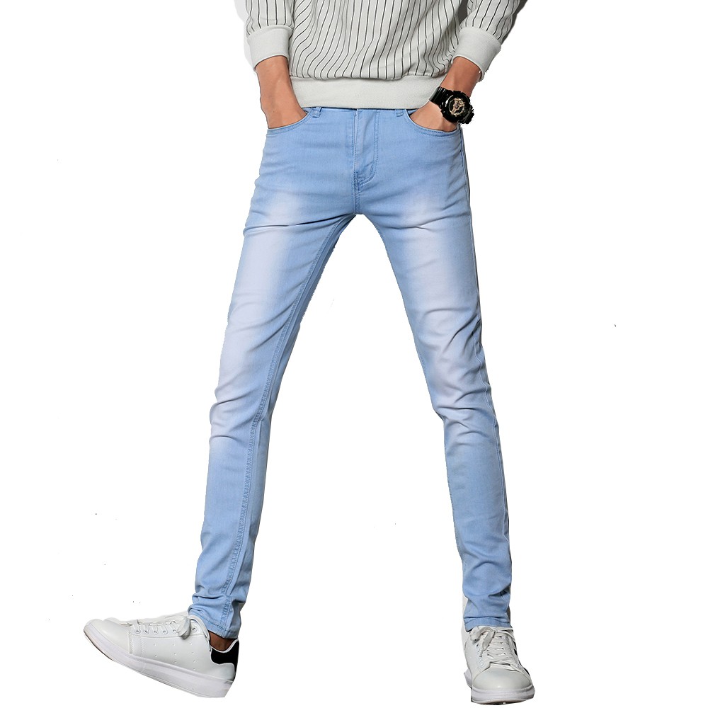 light colored denim jeans