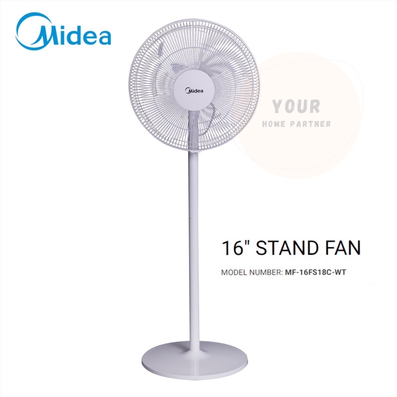 Midea Stand Fan 16 Inch Mf 16fs18c Wt Shopee Malaysia