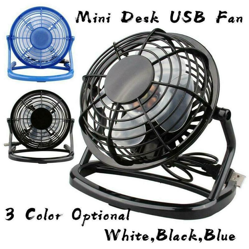 Mini Desk Fan Small Super Quiet Personal Air Cooler Usb Power