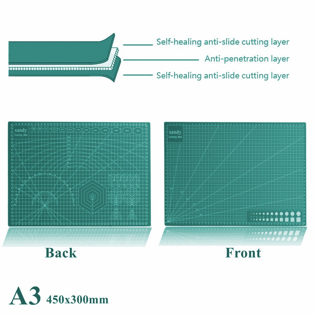 Sales Promotion Pvc Cutting Mat A3 Self Healing Durable Cut Pad