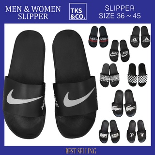TKS&CO. Nike Adidas Men Women slipper Pool Slipper Beach Sandals Couple Sandals Selipar Lelaki Selipar Wanita