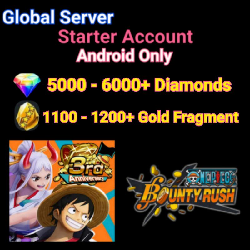 One Piece Bounty Rush Starter Account 5000 Rd For Global Version Android Only Shopee Malaysia