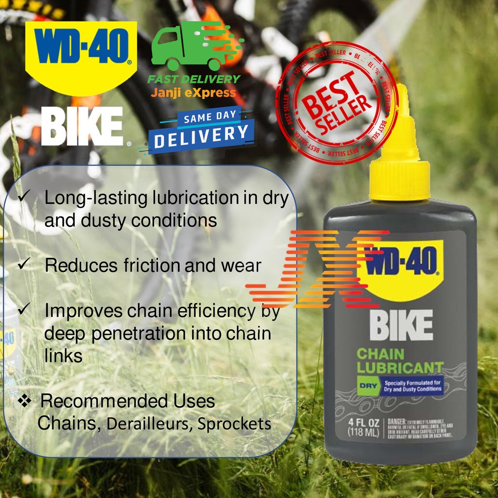 WD40 BIKE Dry Chain Lube WD40 Bicycle Dry Chain Lube 4oz 118ml
