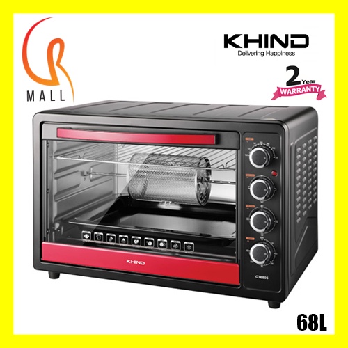 (OFFER) Khind 68L OT6805 Electric Oven with Rotisserie and FREE Accessories ( 2 Year Warranty )