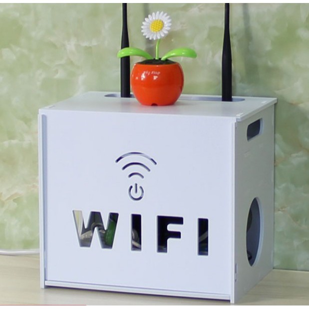 Wifi Modem Router Cable Adaptor Storage Box Organizer (Double Layer