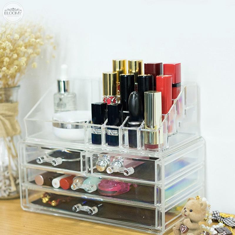 Acrylic Makeup Box Cosmetic Organizer Drawer Holder Clear Storage