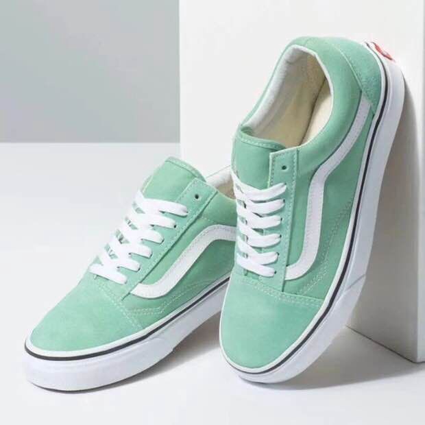 light green vans old skool