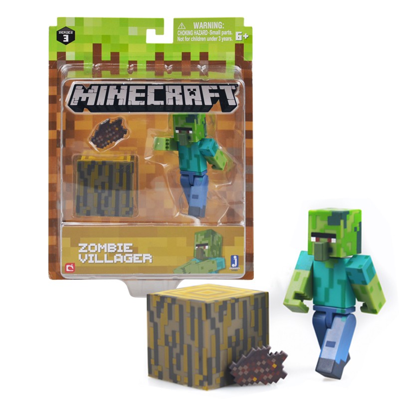 minecraft zombie villager pack 1 figure