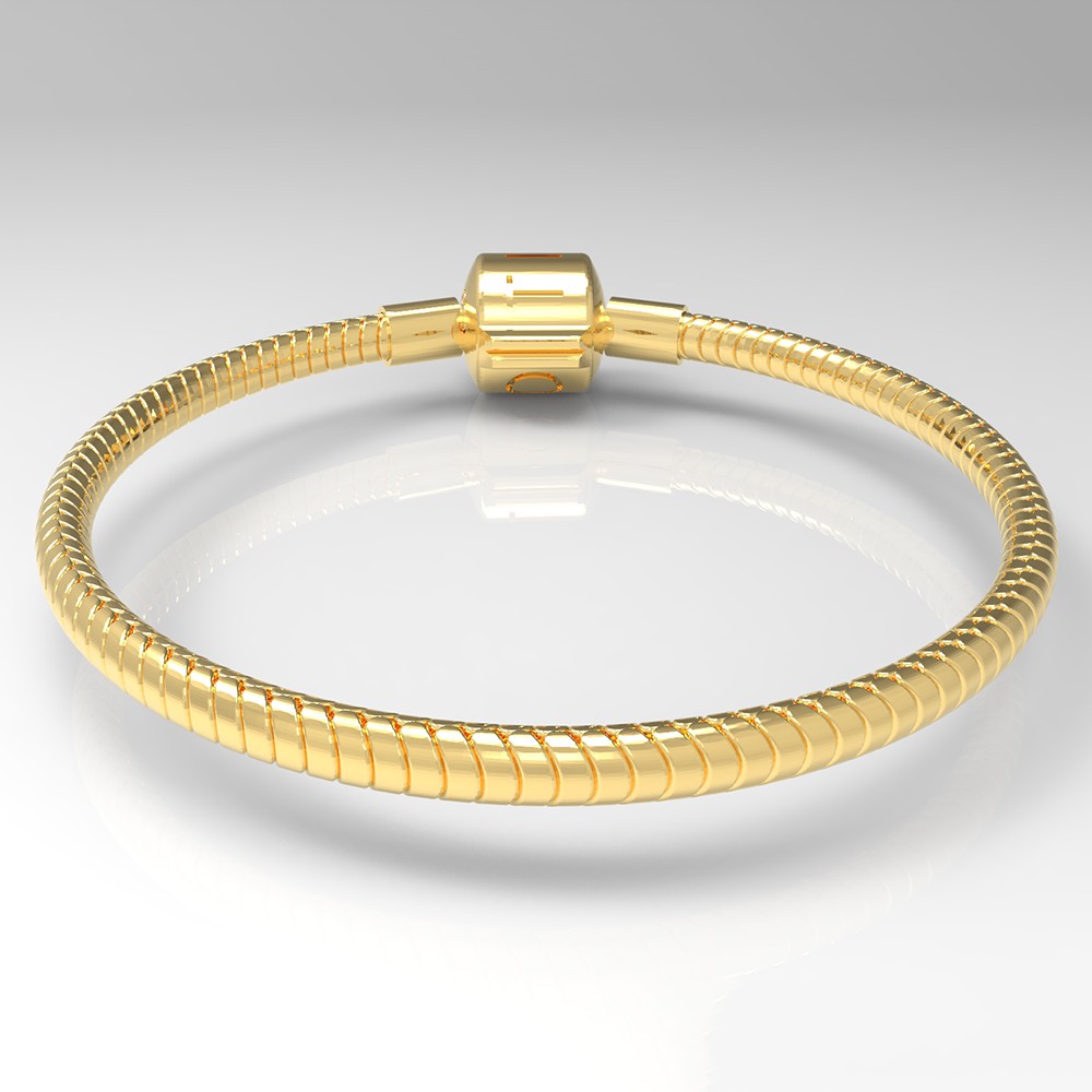 Classic Treasure Box Clasp Bracelet Snake Bone Chain Thread Head Three