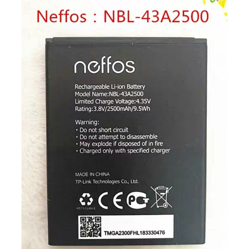 [Buatan 2020] TP LINK Neffos C7s 2500mAh NBL-43A2500 TP7051A TP7051C battery battery