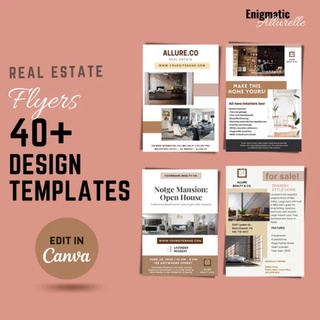 40+ TEMPLATES DESIGN FLYERS FOR REAL ESTATE | EDITABLE AND CUSTOMIZABLE IN CANVA